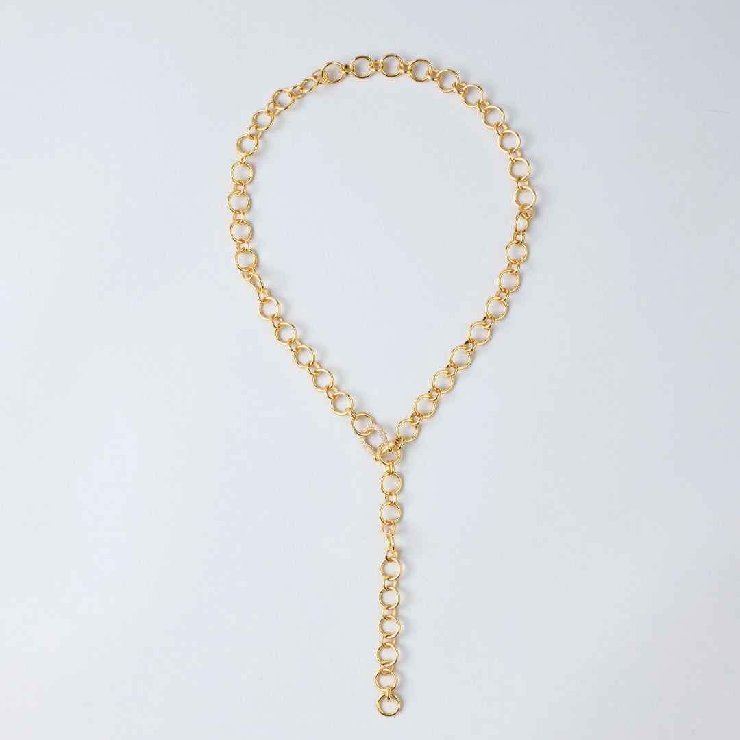 Suede Chain with Mini White