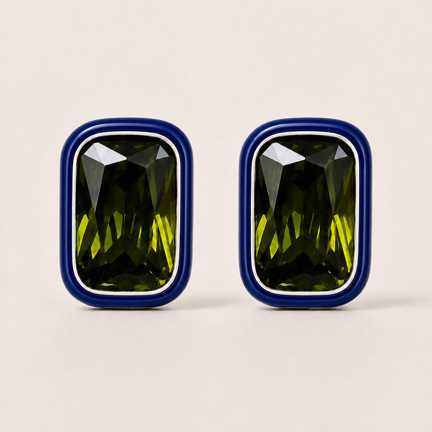 Atlas Bezel Earring