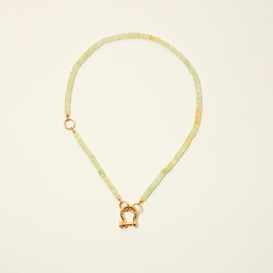 Lemon Prehnite Lariat