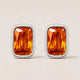 Amber Bezel Earring