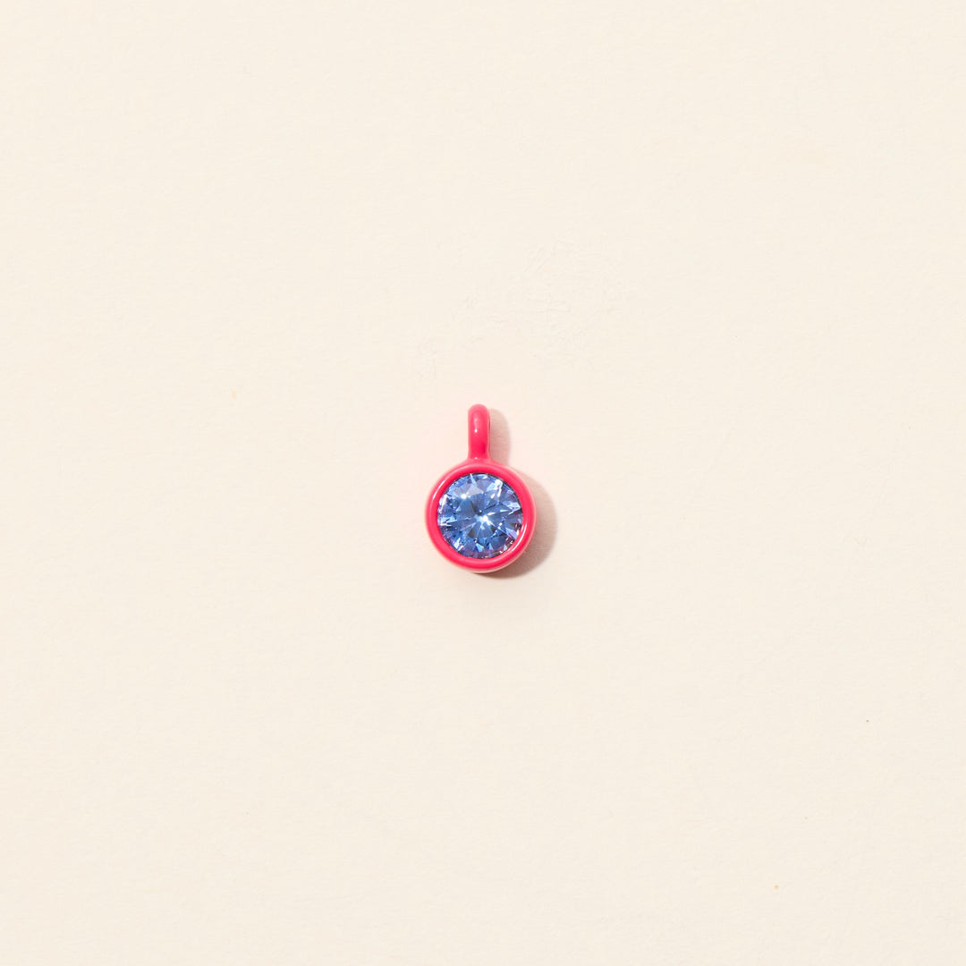 Pink Bezel Charm