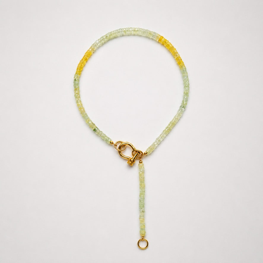 Lemon Prehnite Lariat