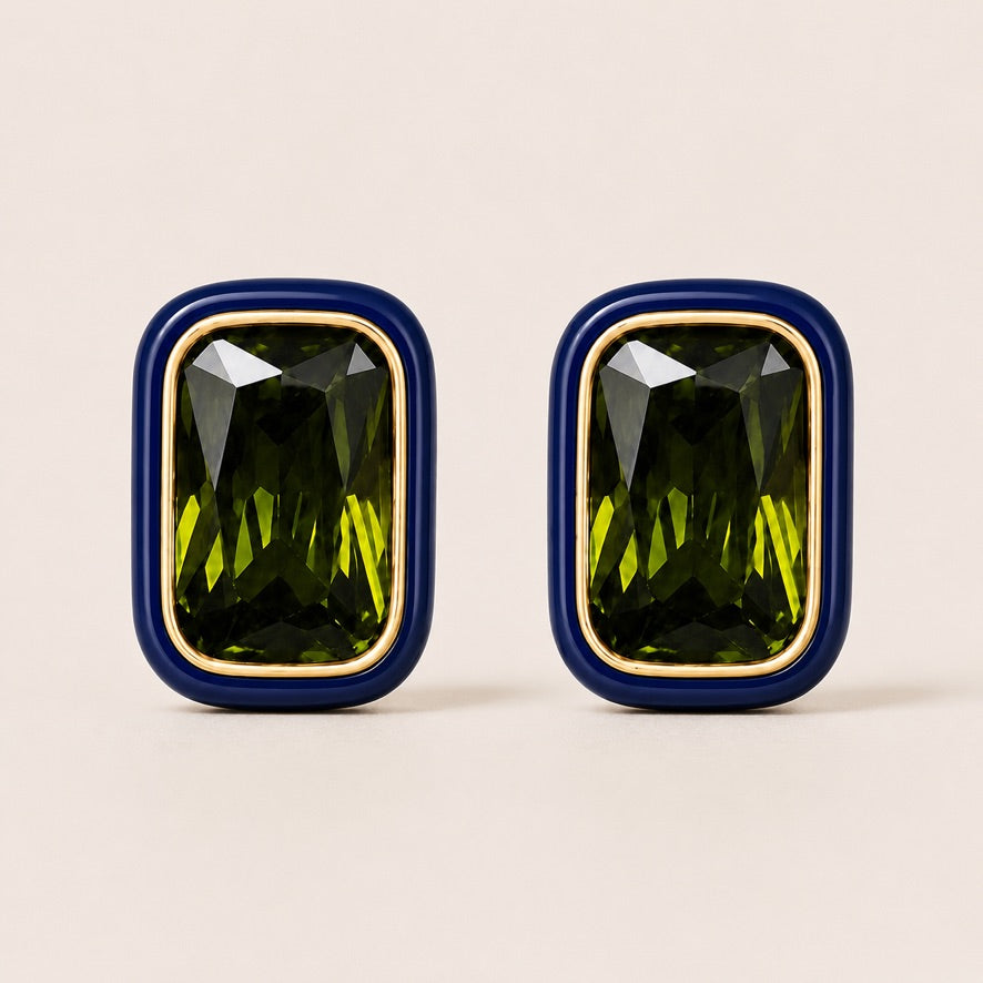 Atlas Bezel Earring