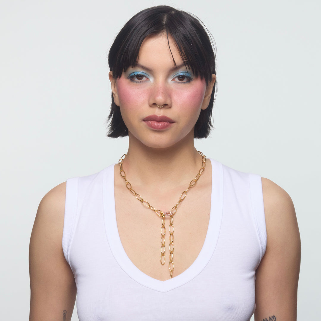 Teddy Chain with Mini Pink