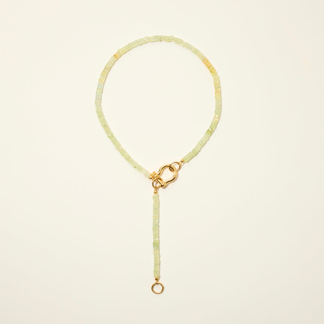 Lemon Prehnite Lariat