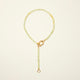 Lemon Prehnite Lariat