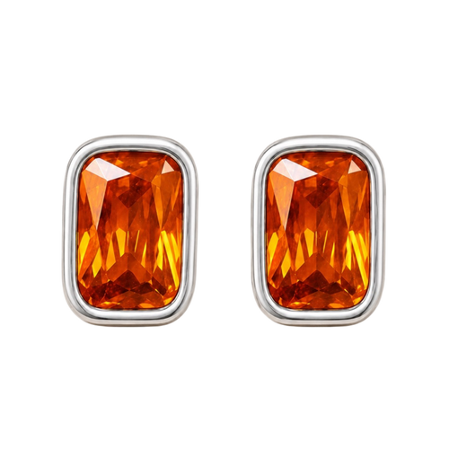 Amber Bezel Earring