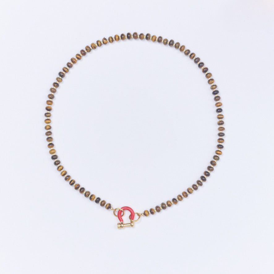 Garth Tiger Eye Carabiner Necklace – SHOP SPICY DAN