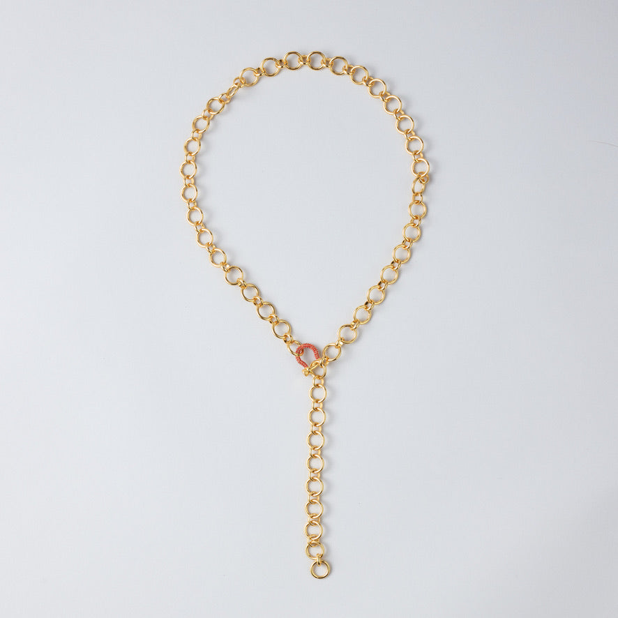 Suede Chain with Mini Red