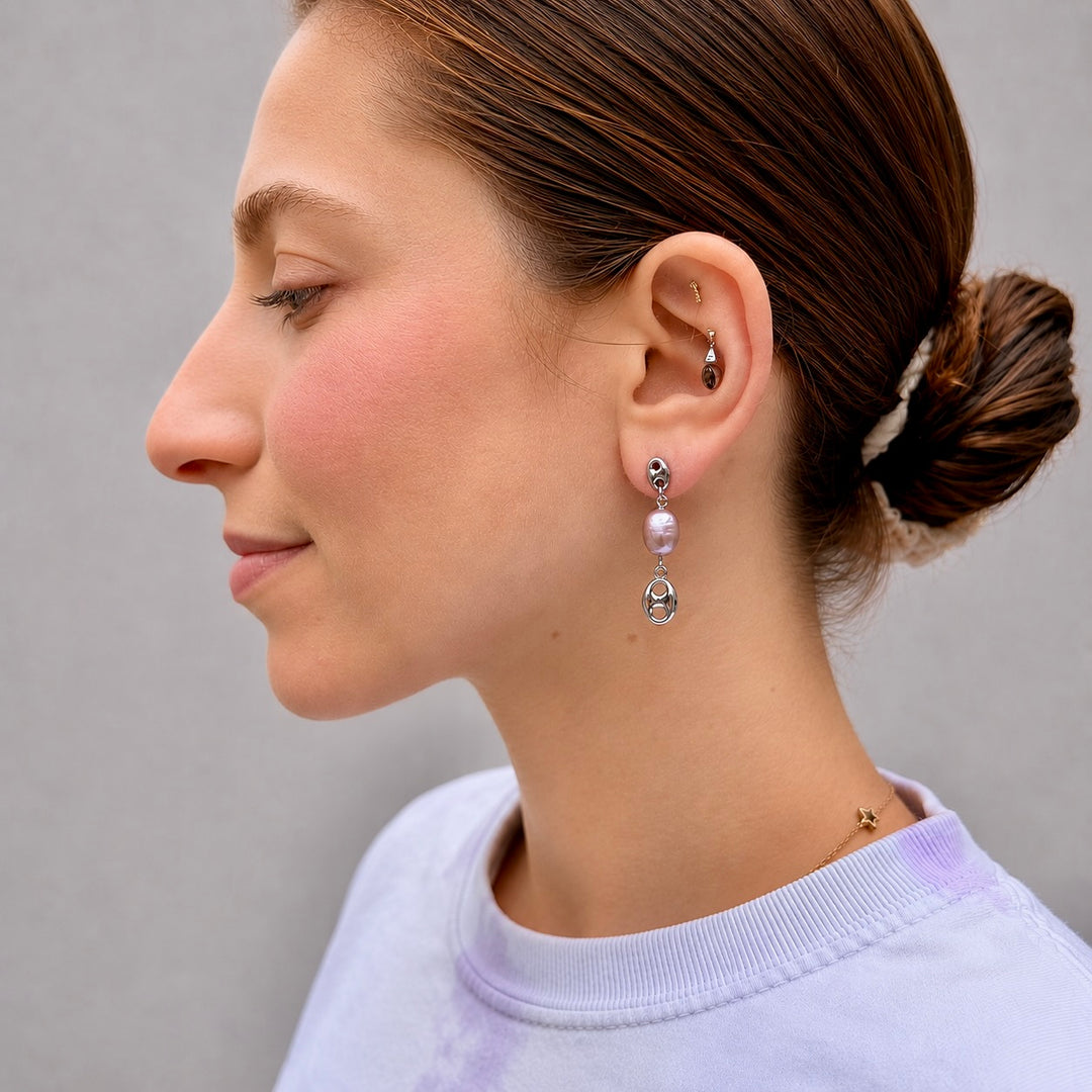 Diane Silver Earring with Pearl