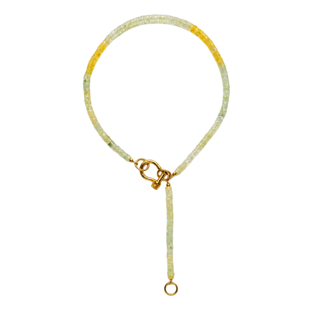 Lemon Prehnite Lariat