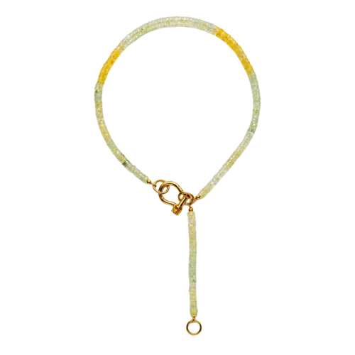 Lemon Prehnite Lariat