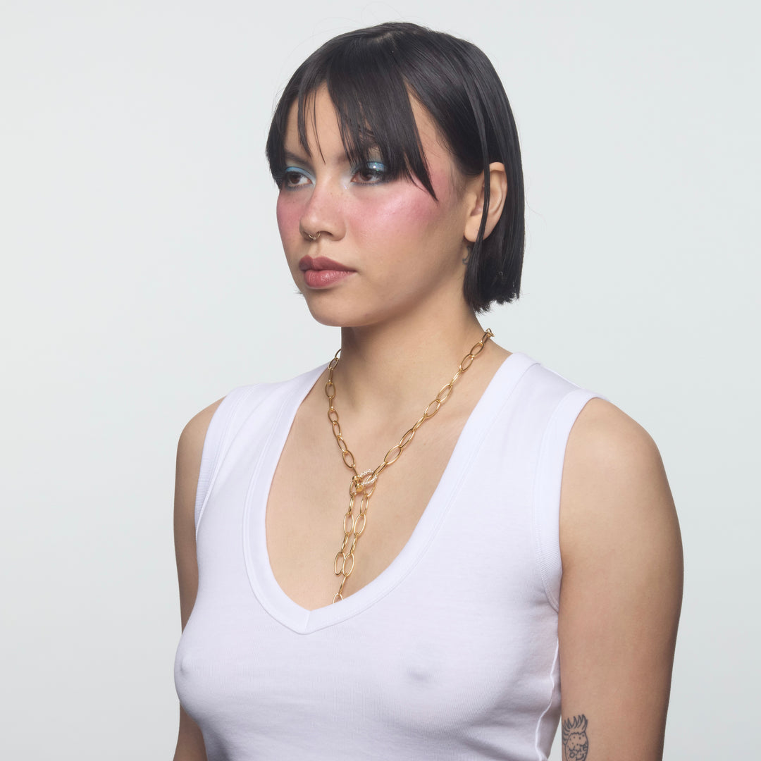 Teddy Chain with Mini White