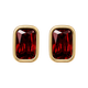 Garnet Bezel Earring
