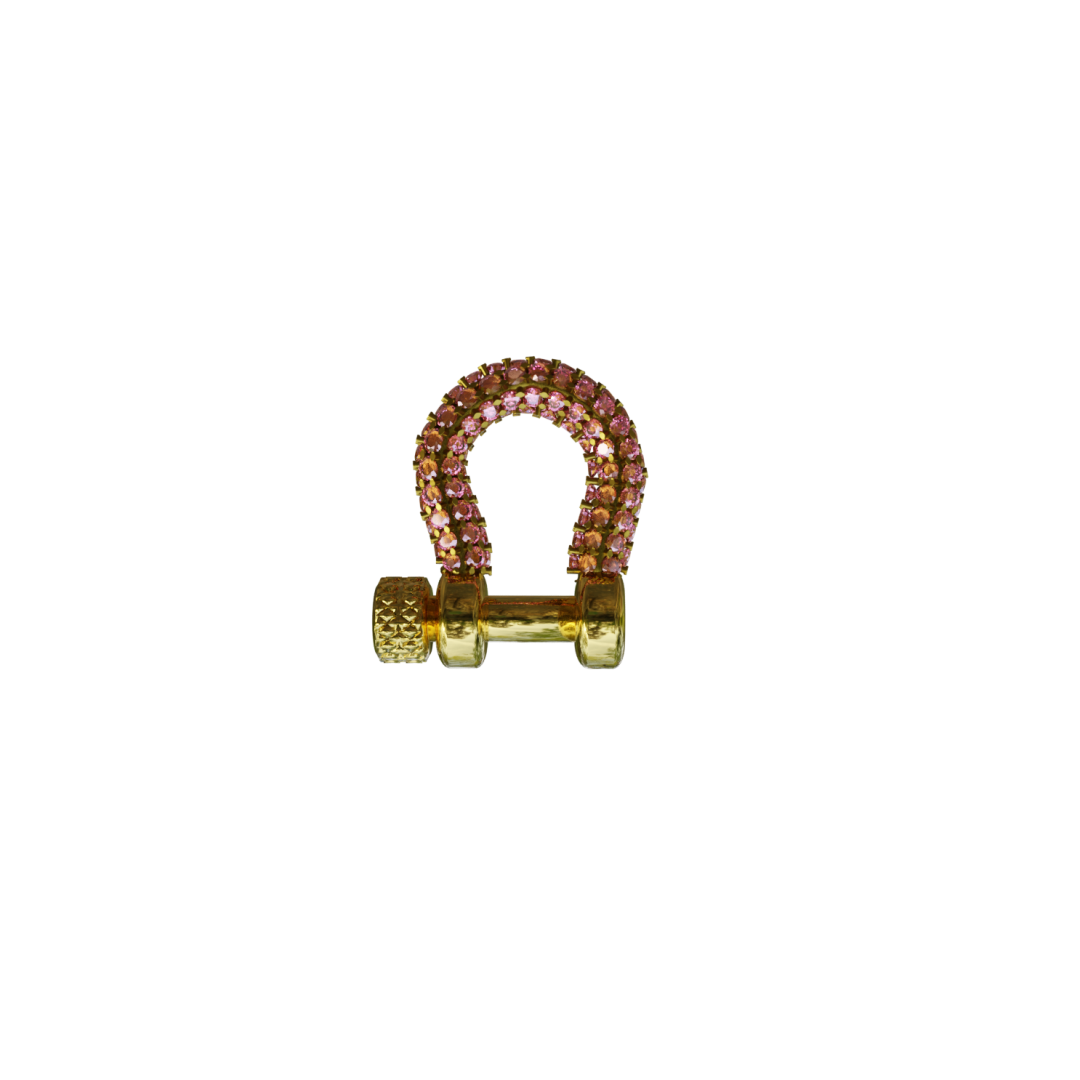 Mini Pink Gemstone Carabiner