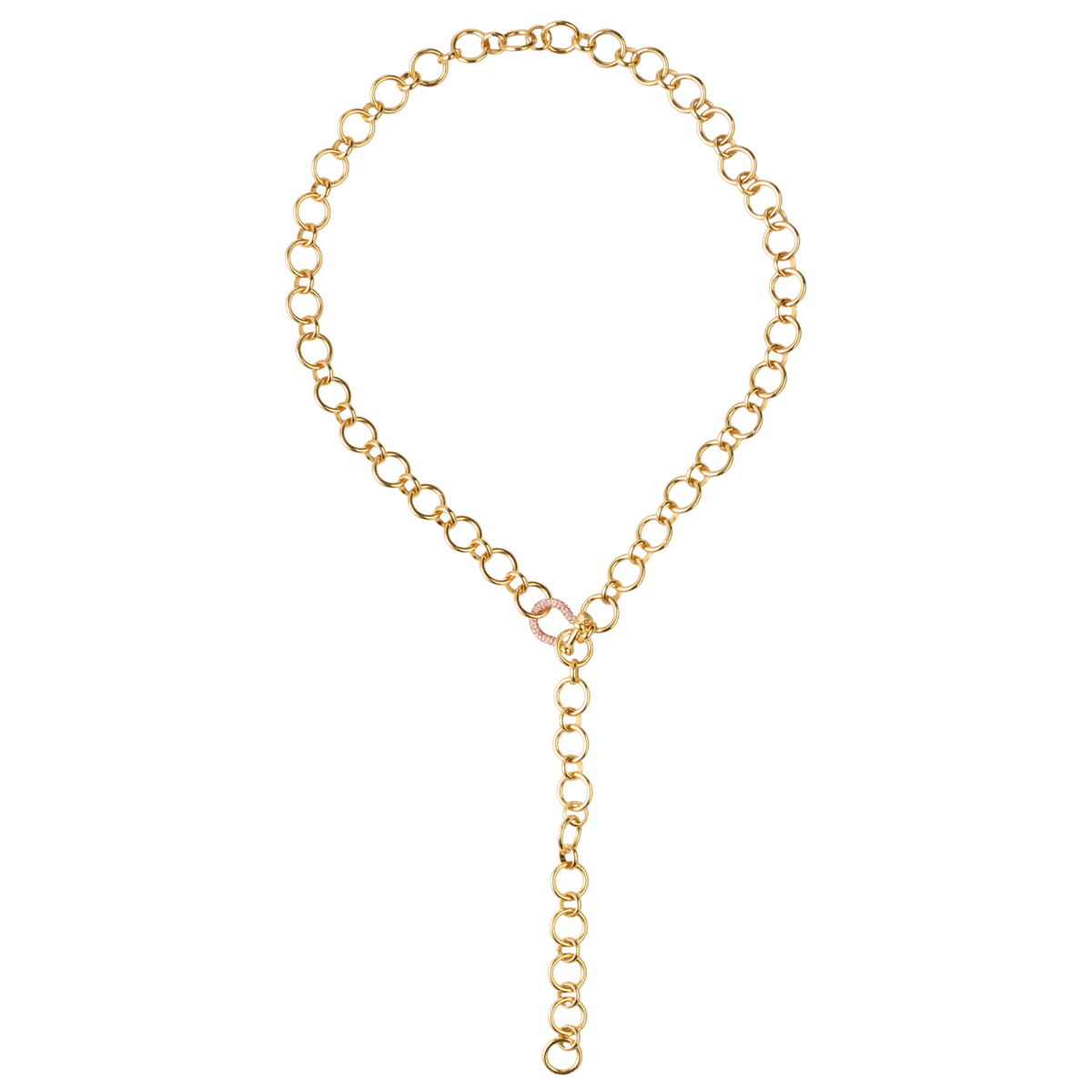 Suede Chain with Mini Pink