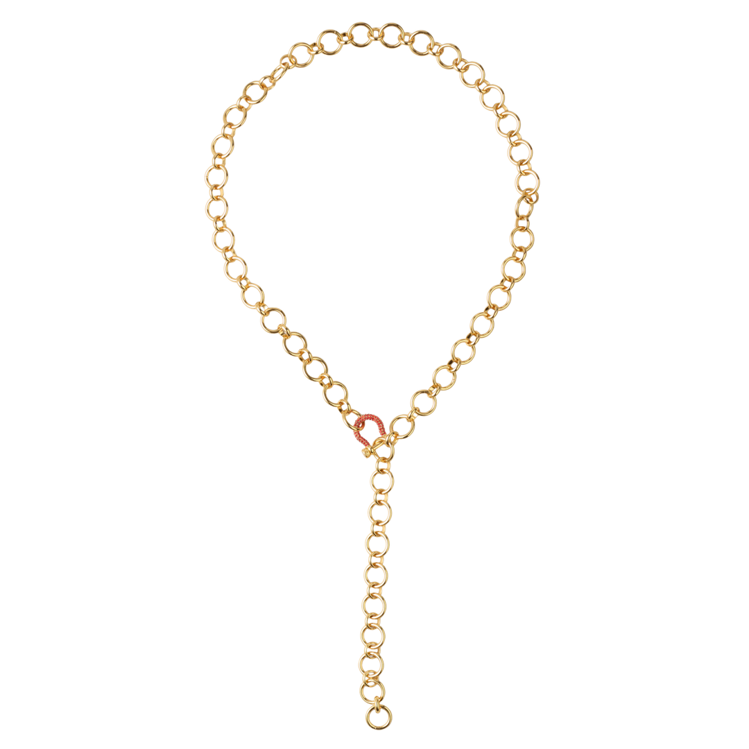 Suede Chain with Mini Red