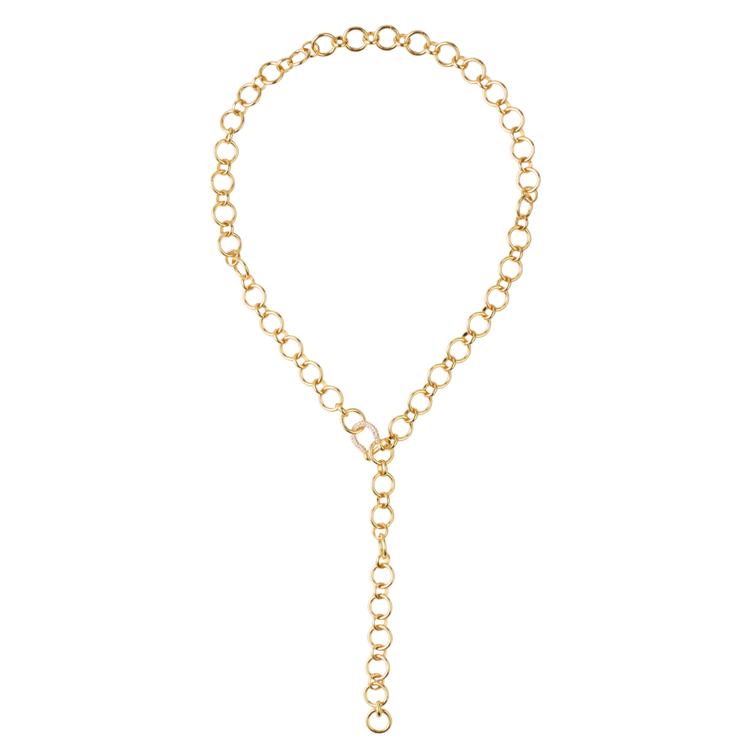 Suede Chain with Mini White