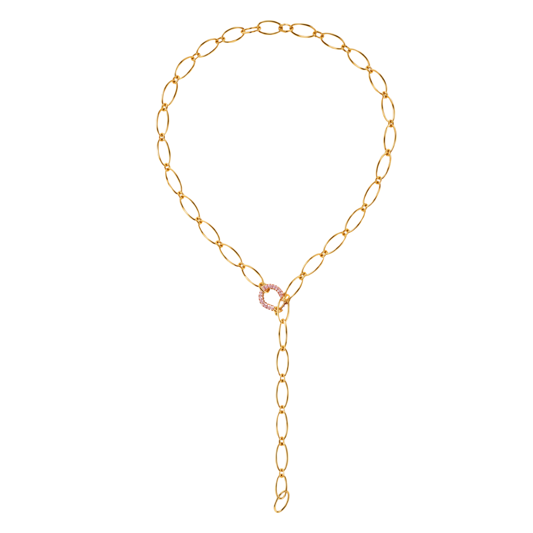 Teddy Chain with Mini Pink