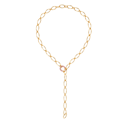 Teddy Chain with Mini Pink