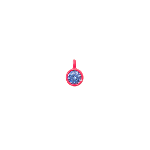 Pink Bezel Charm