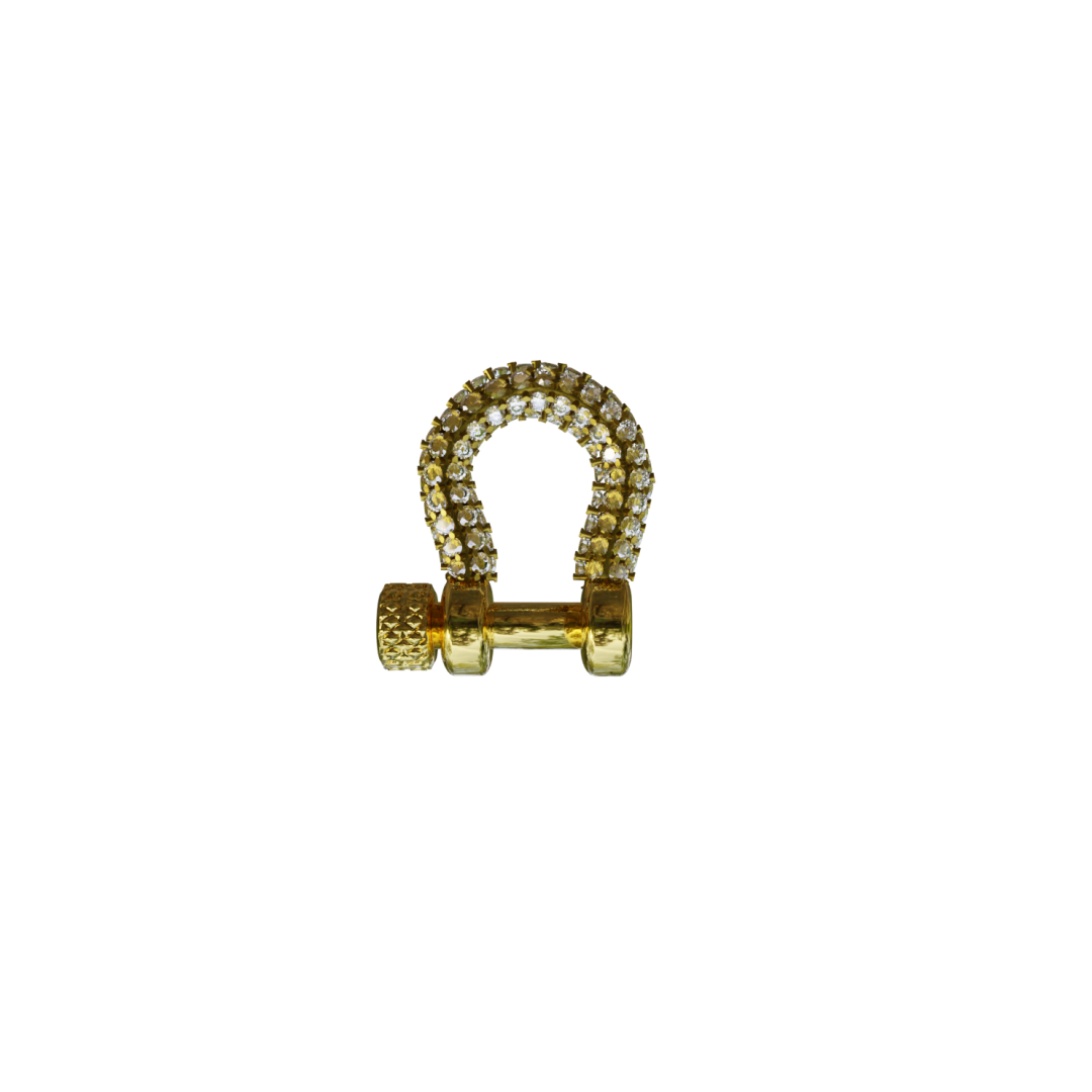 Mini White Gemstone Carabiner