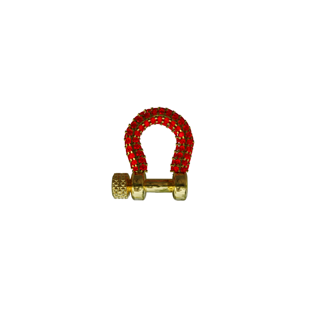 Mini Red Gemstone Carabiner